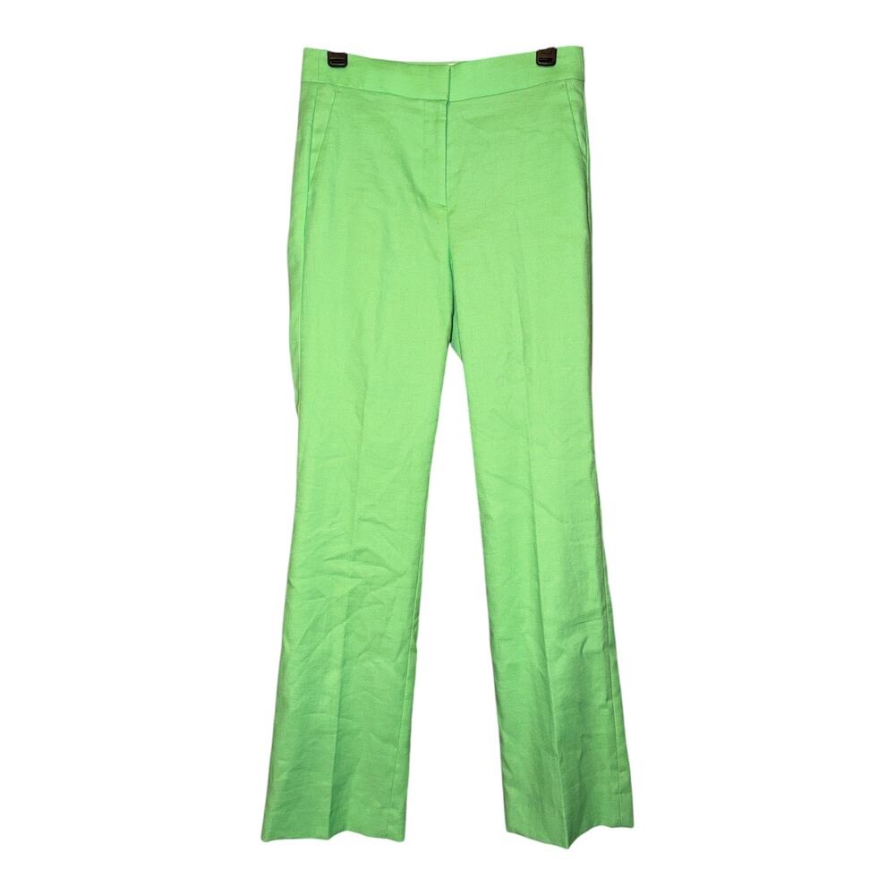 JCrew Women’s Size 4 Spring Green Linen Blend Pant